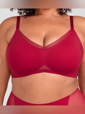 Honeylove CrossOver Bra -Ruby Red xl/38D/DD/E new